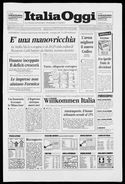 Italia oggi : quotidiano di economia finanza e politica